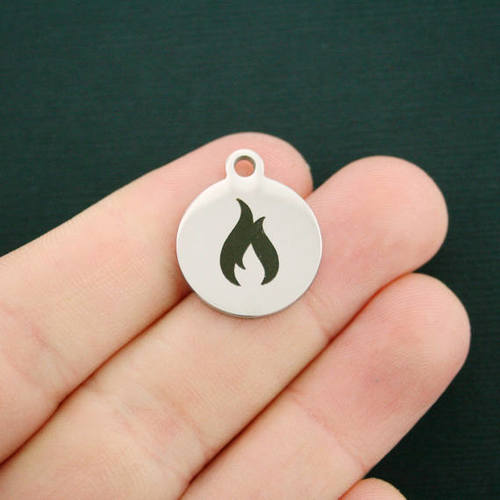Fire Element Stainless Steel Charms - BFS001-2158