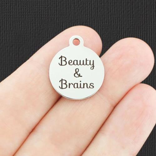 Breloques en acier inoxydable Beauty &amp; Brains - BFS001-2178