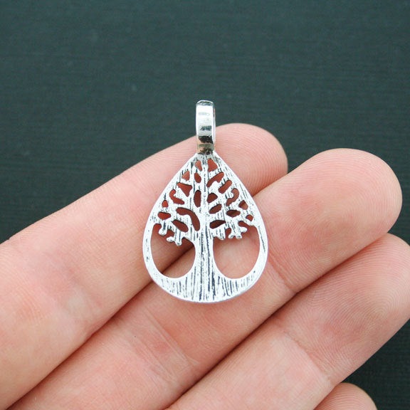 BULK 20 Tree of Life Antique Silver Tone Charms - SC4385