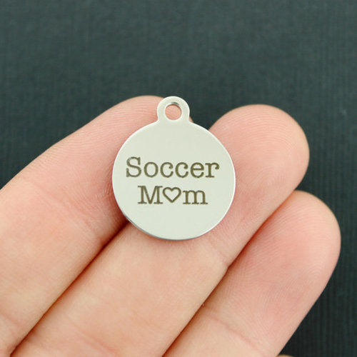 Soccer Mom Stainless Steel Charms - BFS001-2197