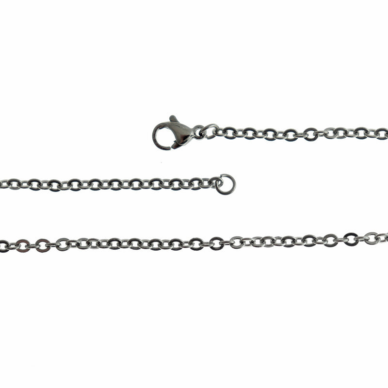 Stainless Steel Cable Chain Necklaces 27" - 2mm - 10 Necklaces - N177