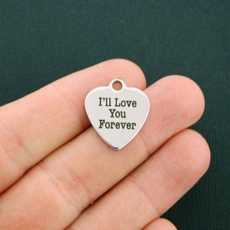 I'll Love You Forever Stainless Steel Charms - BFS011-0223