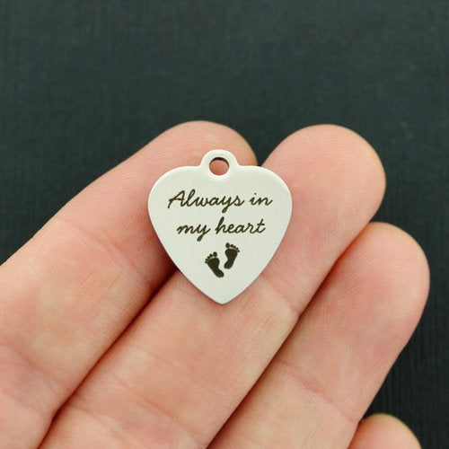 Always in My Heart Stainless Steel Charms- BFS011-2280