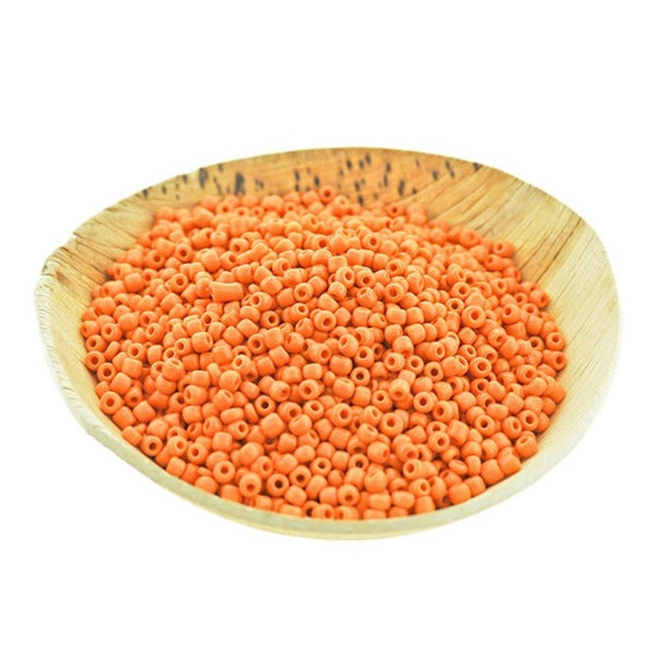 Perles de Verre Rocailles 8/0 3mm - Orange - 50g 1000 Perles - BD2220