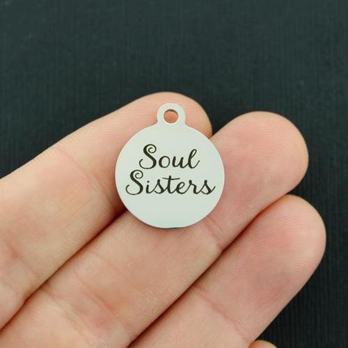 Breloques Soul Sisters en acier inoxydable - BFS001-2306