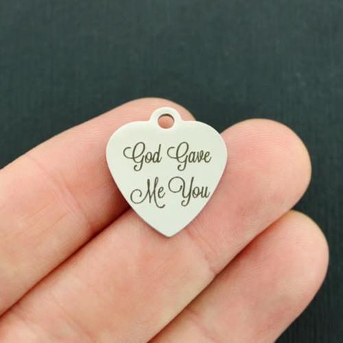 God Gave Me You Stainless Steel Charms - BFS011-2319