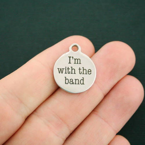 Band Stainless Steel Charms - I'm with the - BFS001-0237