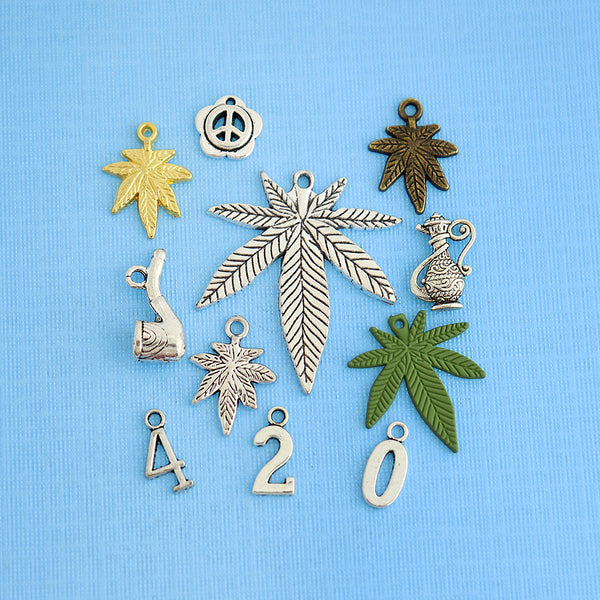 Marijuana 4:20 Charm Collection Assorted Colors 11 Charms - COL302