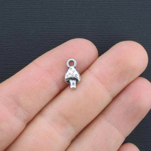24 breloques de ton argent antique champignon - SC3024