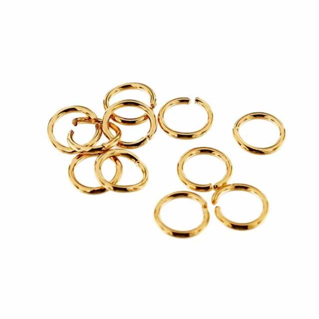 Gold Stainless Steel Jump Rings 6mm - Open 20 Gauge - 100 Rings - J140