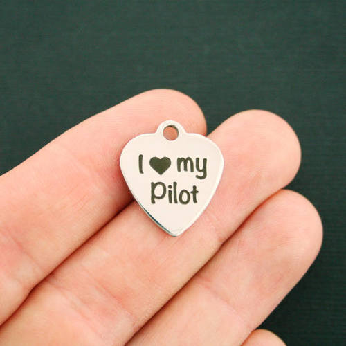 Pilot Stainless Steel Charms - I love my - BFS011-2439