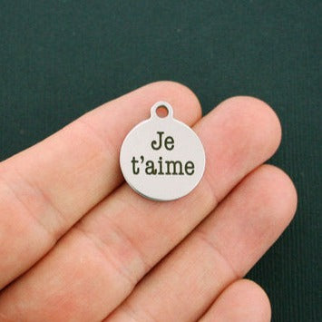 Je T'Aime Stainless Steel Charms - BFS001-0243