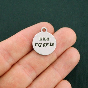 Kiss my Grits Stainless Steel Charms - BFS001-0249