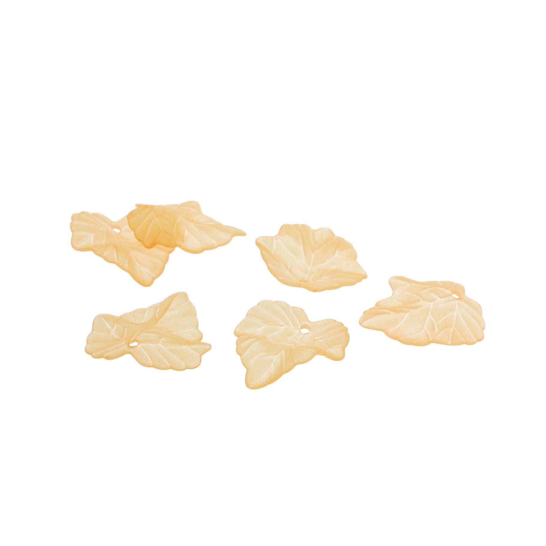 25 Leaf Acrylic Charms 2 Sided - Frosted - Choose Your Color!