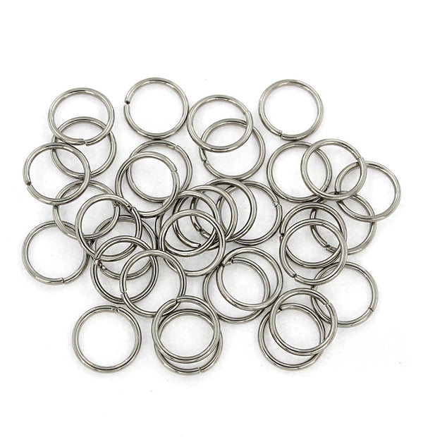 Stainless Steel Jump Rings 13mm x 1.5mm - Open 15 Gauge - 25 Rings - SS037