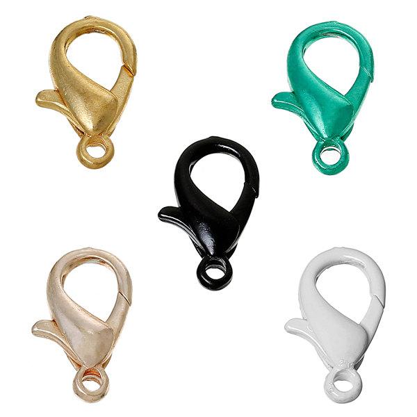 Assorted Tone Lobster Clasps 15mm x 9mm - 25 Clasps 5 of each Color  - FF225