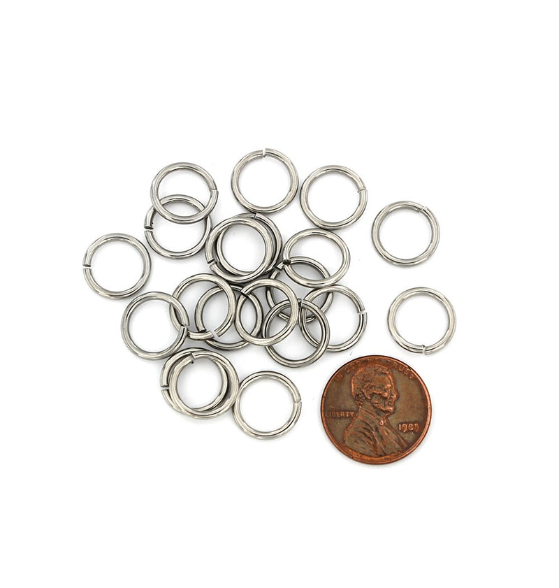 Stainless Steel Jump Rings 12mm x 1.5mm - Open 15 Gauge - 25 Rings - J161