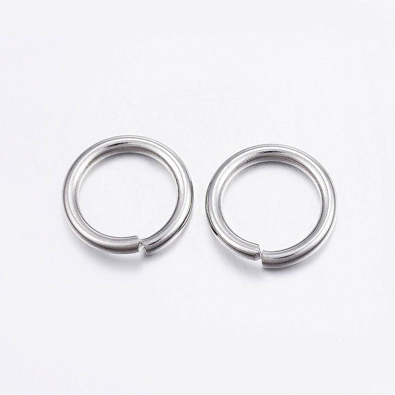 Stainless Steel Jump Rings 13mm x 2mm - Open 12 Gauge - 25 Rings - SS039