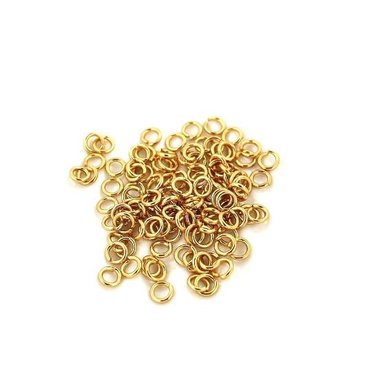 Gold Stainless Steel Jump Rings 5mm x 1mm - Open 18 Gauge - 25 Rings - J103