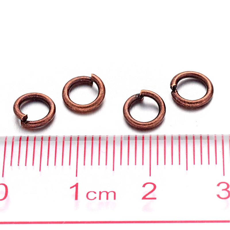 Anneaux de jonction en cuivre antique 6 mm x 1 mm - Calibre 18 ouvert - 250 anneaux - J068