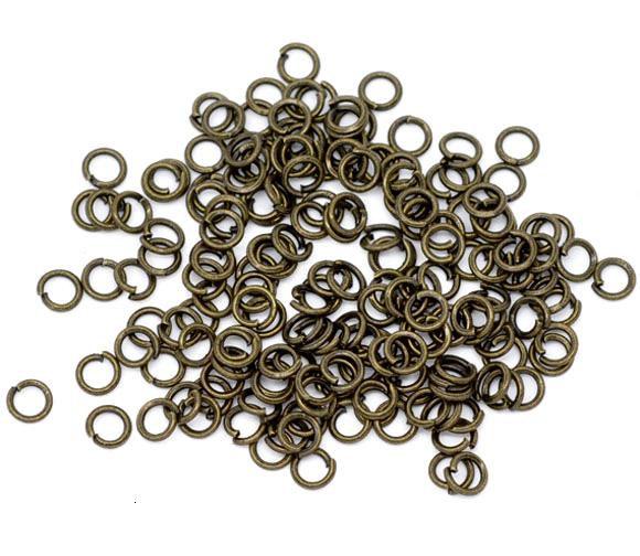 Antique Bronze Tone Jump Rings 4mm x 0.7mm - Open 21 Gauge - 250 Rings - J017