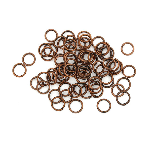 Copper Tone Jump Rings 6mm x 0.8mm - Open 20 Gauge - 250 Rings - J100