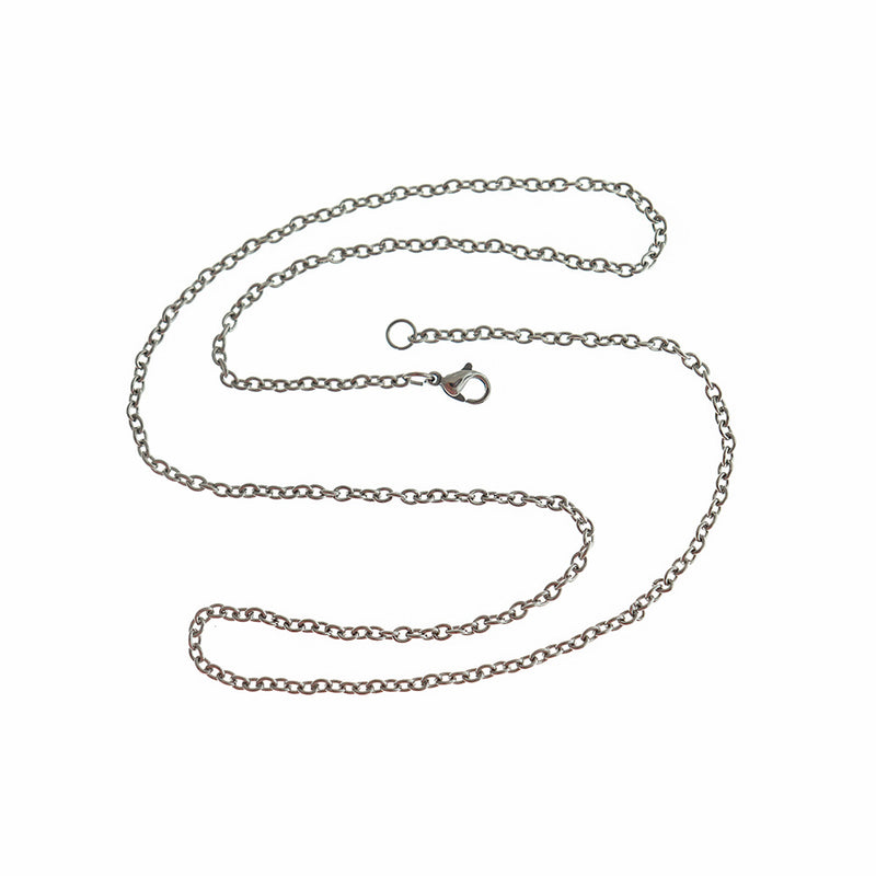 Stainless Steel Cable Chain Necklace 21" - 3mm - 1 Necklace - N148