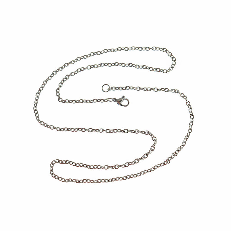 Stainless Steel Cable Chain Necklace 21" - 3mm - Choose Your Quantity!