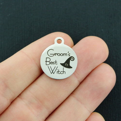Groom's Best Witch Stainless Steel Charms - BFS001-2541