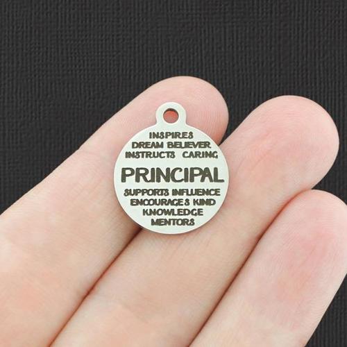 Principal Word Collage Stainless Steel Charms - BFS001-2553