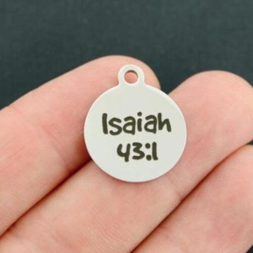 Isaiah 43:1 Stainless Steel Charms - BFS001-2573