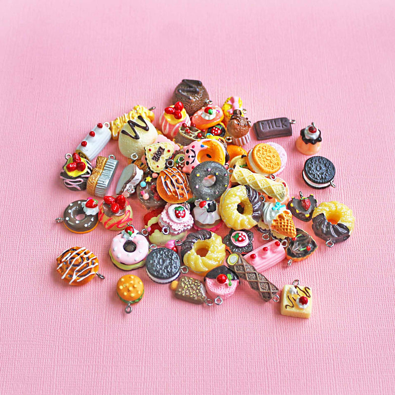 4 Candy Acrylic Charms 3D Assorted - E214