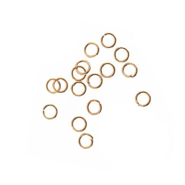 Rose Gold Stainless Steel Jump Rings 6mm x 1mm - Open 18 Gauge - 20 Rings - SS077