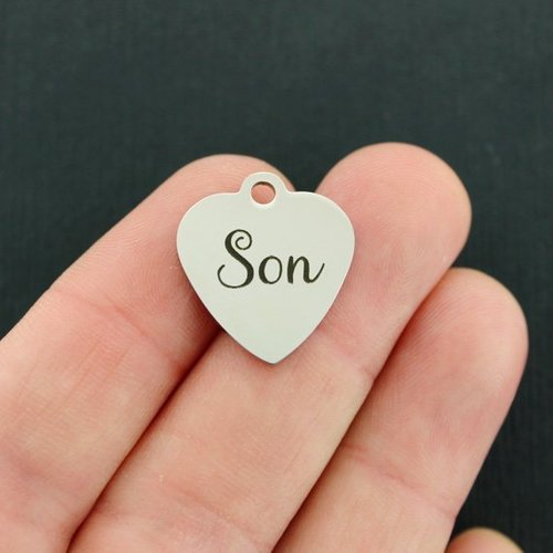 Son Stainless Steel Charms - BFS011-2612