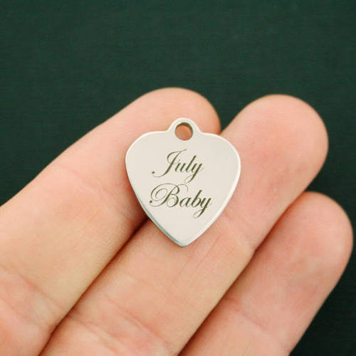 July Baby Stainless Steel Charms - BFS011-2641