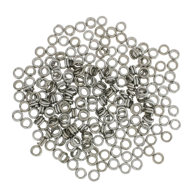 Stainless Steel Split Rings 4mm x 0.8mm - Open 20 Gauge - 100 Rings - SS110