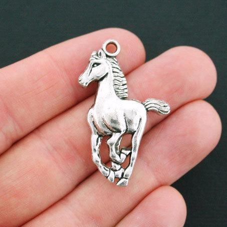 Horse Antique Silver Tone Charm - SC4632