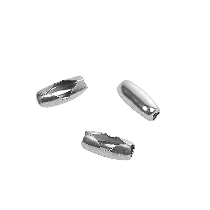 Stainless Steel Ball Chain Connector 7mm x 3mm - 50 Clasps - FD563