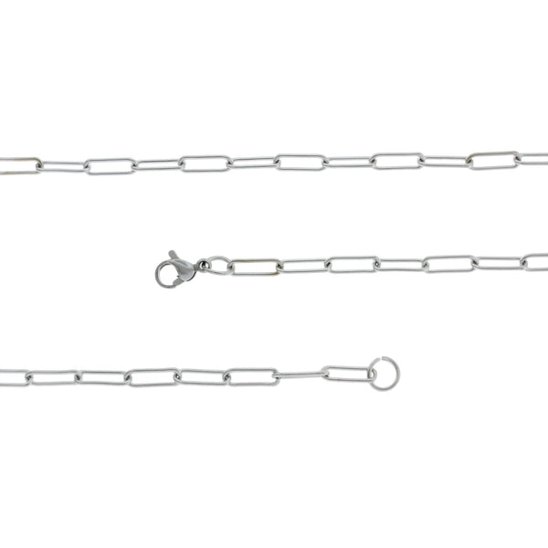 Stainless Steel Cable Chain Necklaces 20" - 2mm - 5 Necklaces - N775