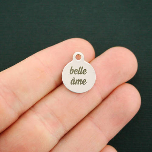 Belle Ame Stainless Steel Small Round Charms - BFS002-2775