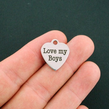 Love my Boys Stainless Steel Charms - BFS011-0280