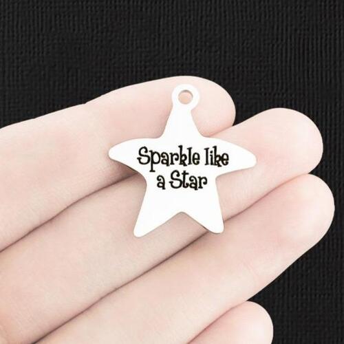Sparkle Like a Star Stainless Steel Starfish Charms - BFS019-2847