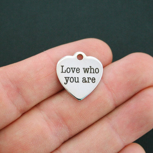 Love Who You Are Stainless Steel Charms - BFS011-0285