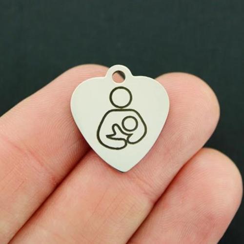 Breastfeeding Symbol Stainless Steel Charms - BFS011-2897
