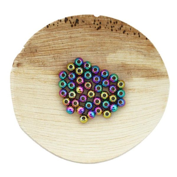 Rainbow Galvanoplastie Acier Inoxydable Spacer Metal Beads 5.7mm x 5mm - Rainbow Galvanoplastie - 5 Perles - BD2360