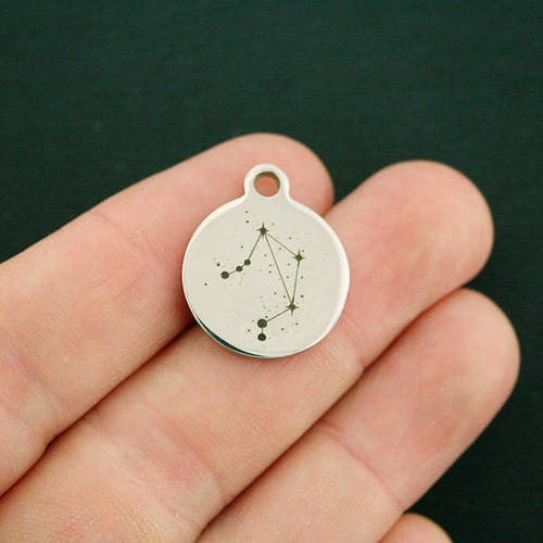 Libra Constellation Stainless Steel Charms - BFS001-2957