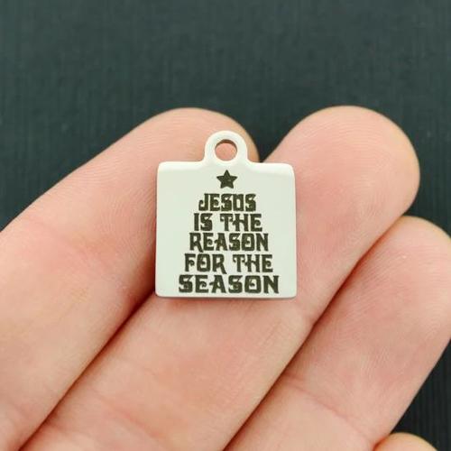 Jesus Stainless Steel Charms - is the reason for the season - BFS013-2965