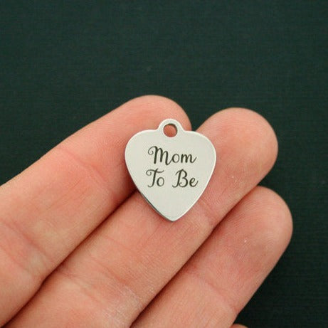 Mom To Be Stainless Steel Charms - BFS011-0297