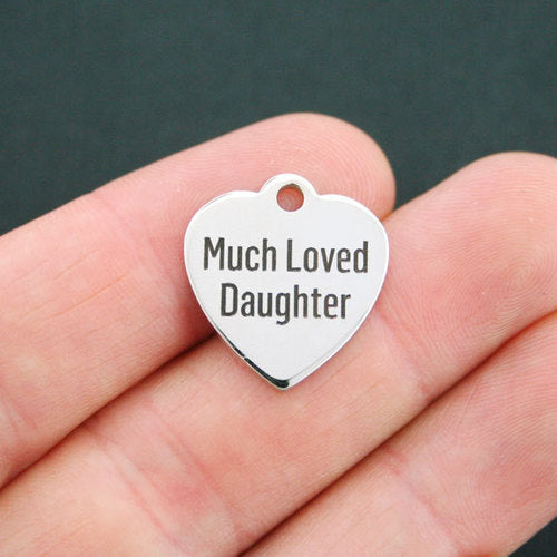 Much Loved Daughter Stainless Steel Charms - BFS011-0299