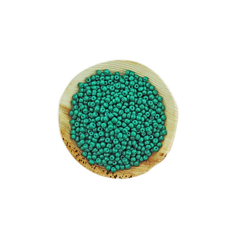 Perles de Verre Rocailles 8/0 3mm - Vert Forêt - 50g 1000 Perles - BD2215